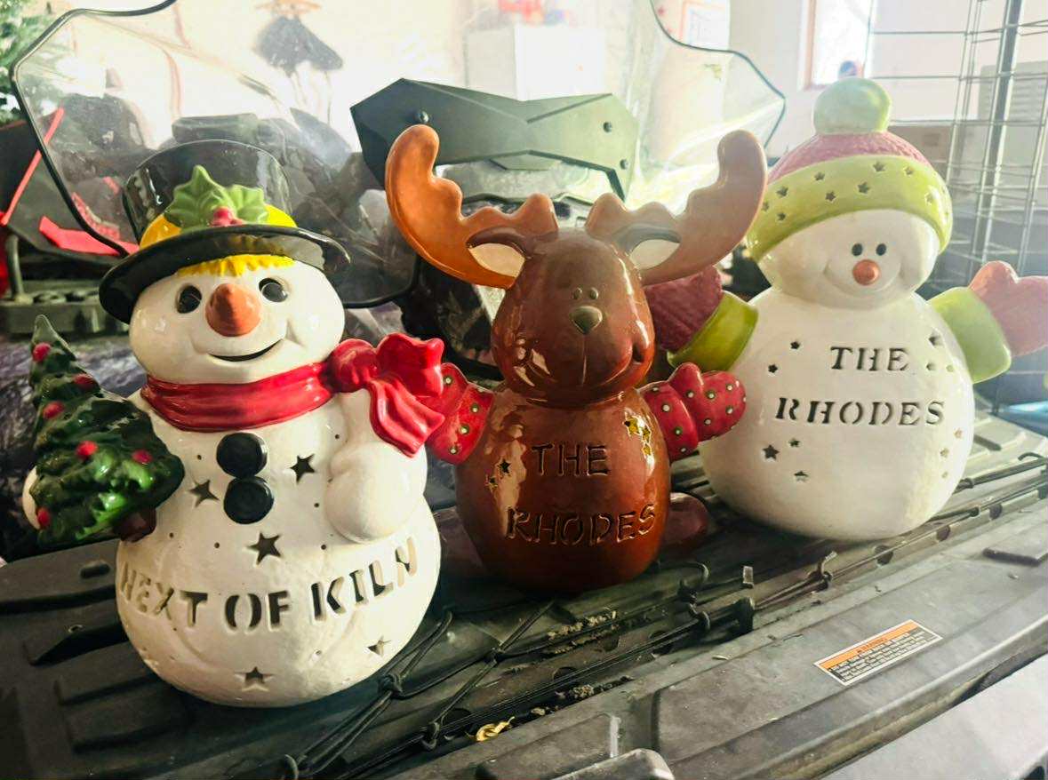 Personalized Ceramic Snowman or Moose – Handcrafted Holiday Keepsake